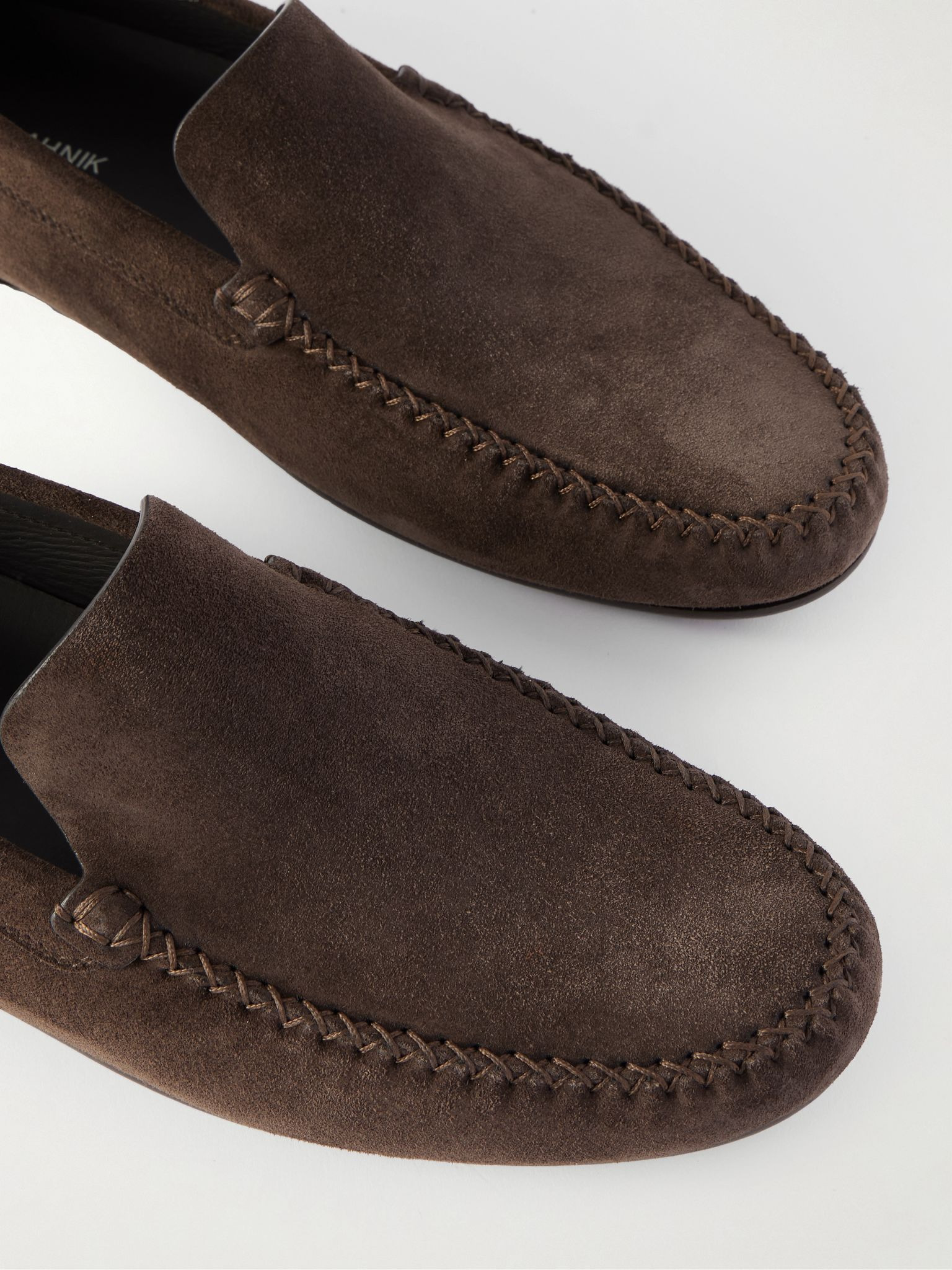 Suede Driving Shoes Dark brown - 5