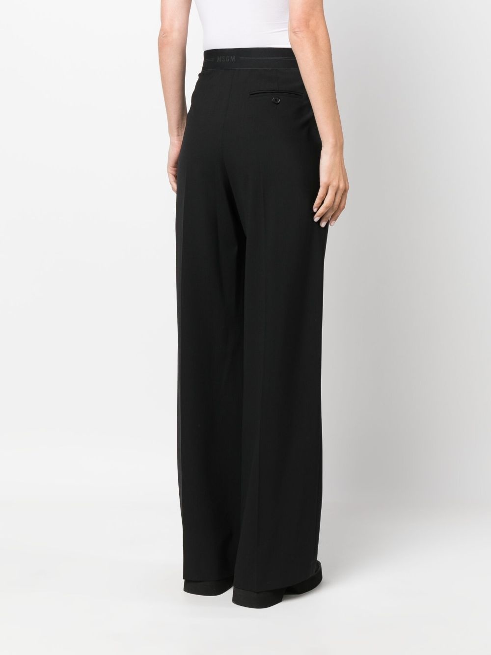 wide-leg high-waist trousers - 4