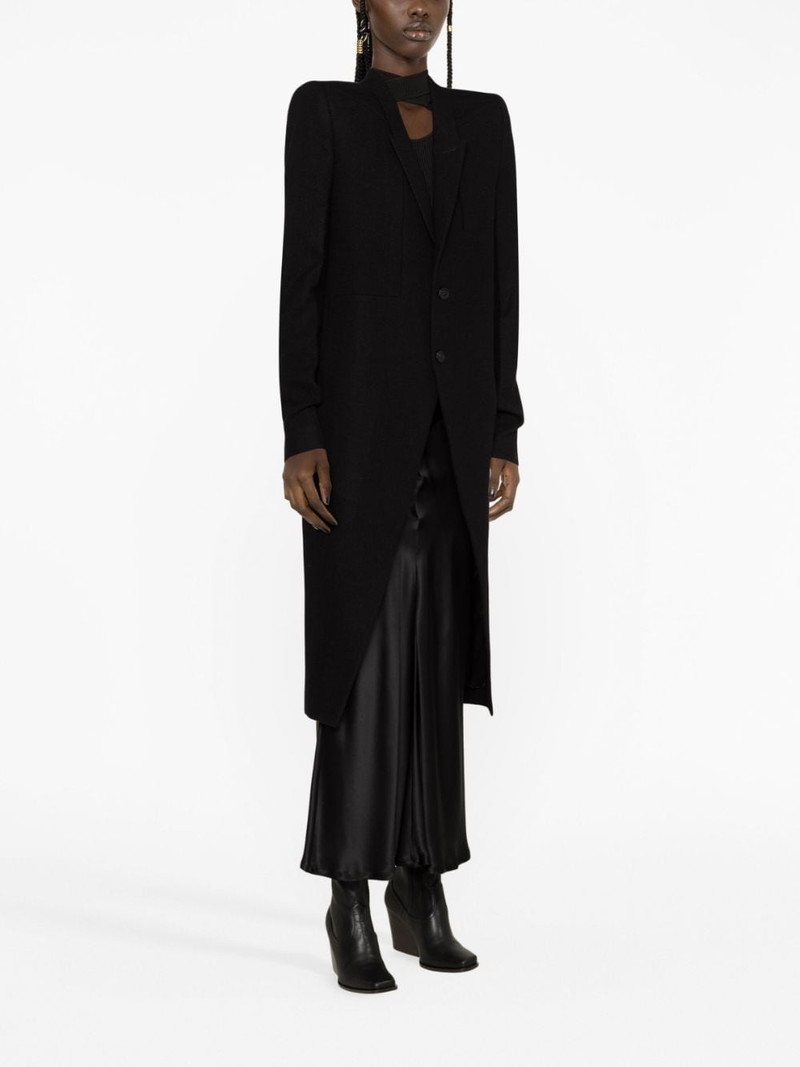 Rick Owens buttoned wool long coat outlook