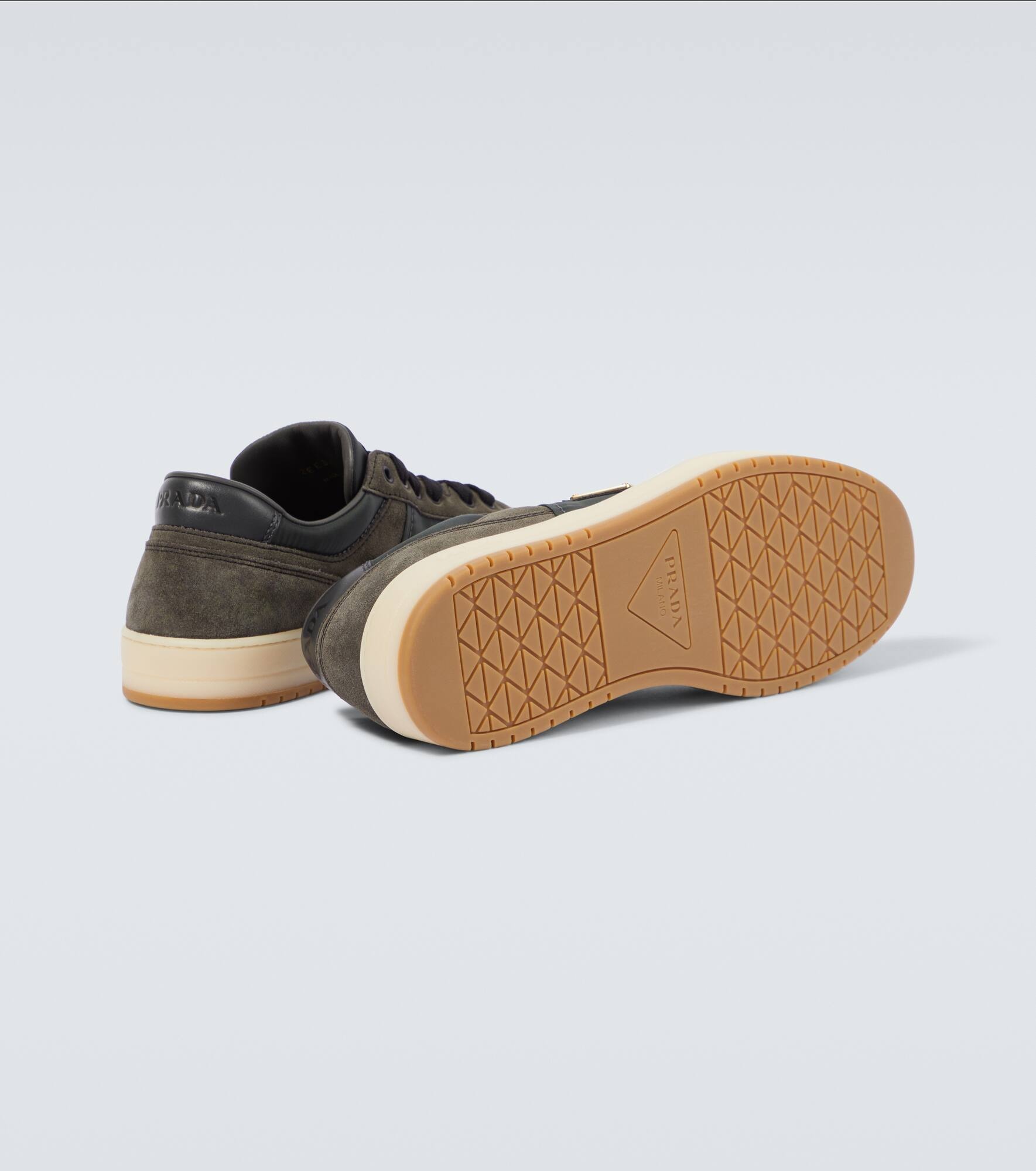 Re-Nylon and suede sneakers - 7