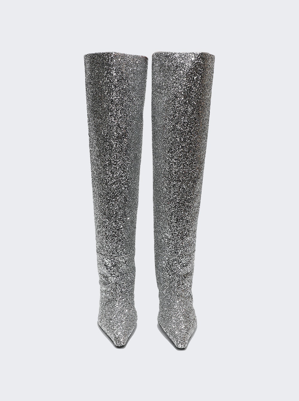 Viola 65 Slouch Boot Silver - 4