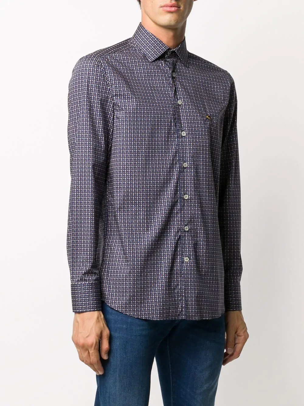 printed button-up shirt - 3