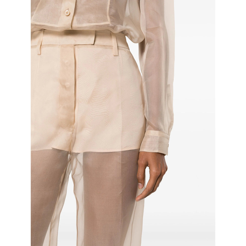 Prada Neutrals Trousers - Flared Trousers Women - 5