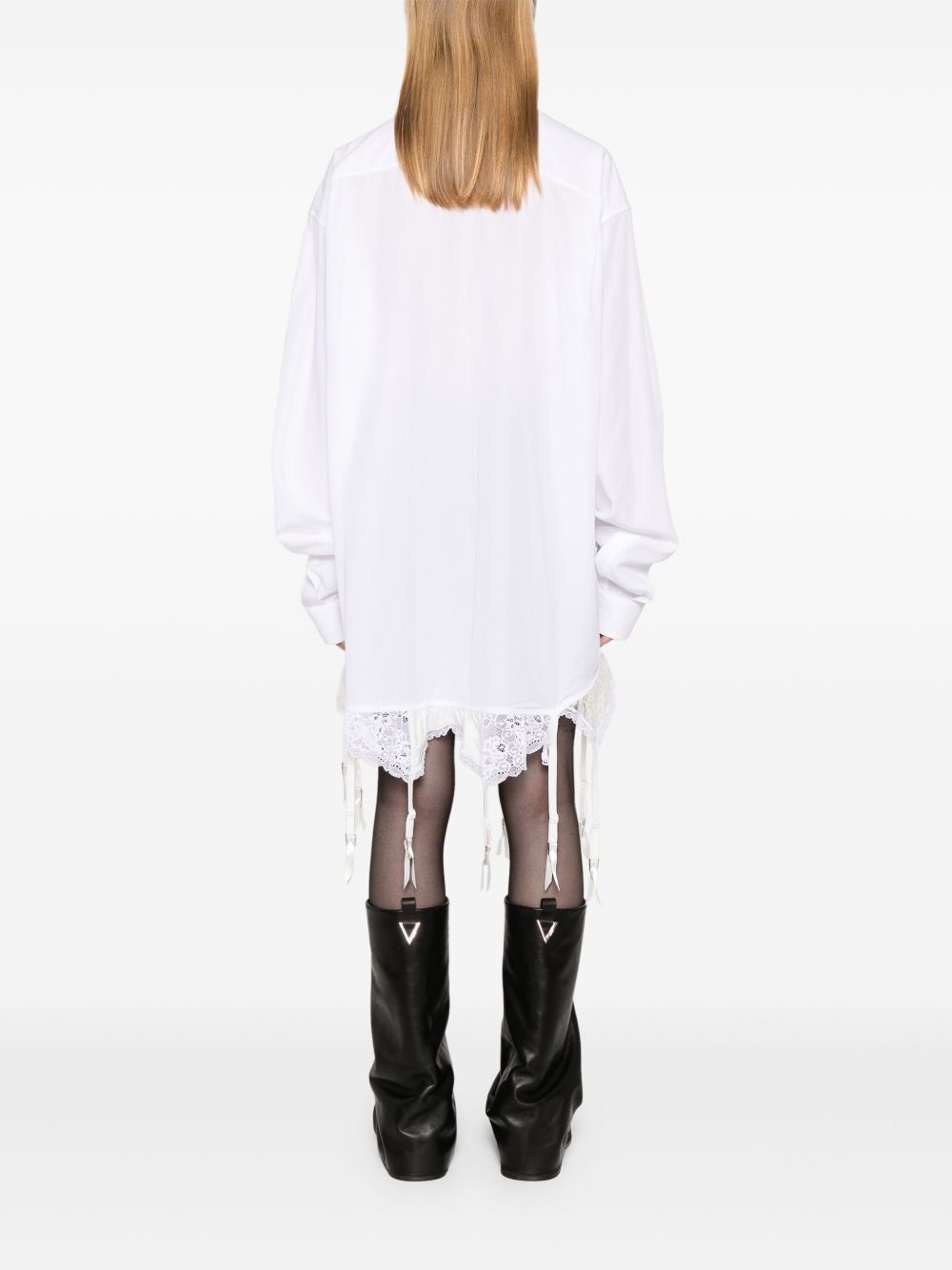 lace-trim shirt - 4