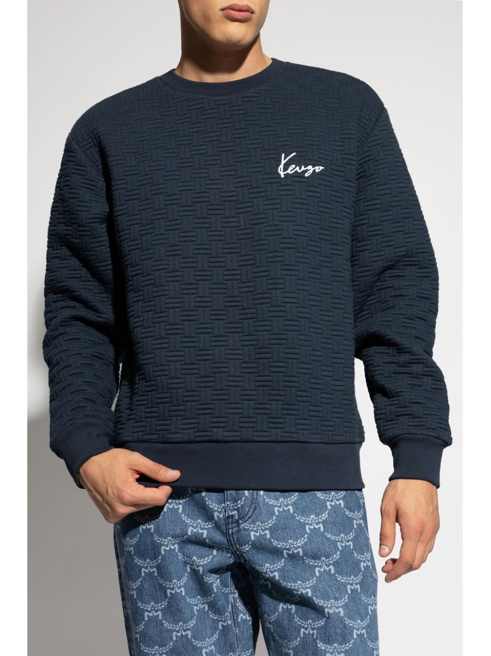 embroidered-logo sweatshirt - 3
