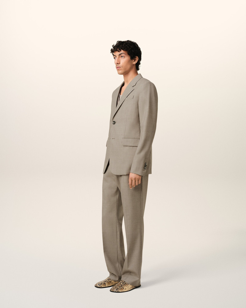 BEIGE WOOL TWO BUTTONS JACKET 6