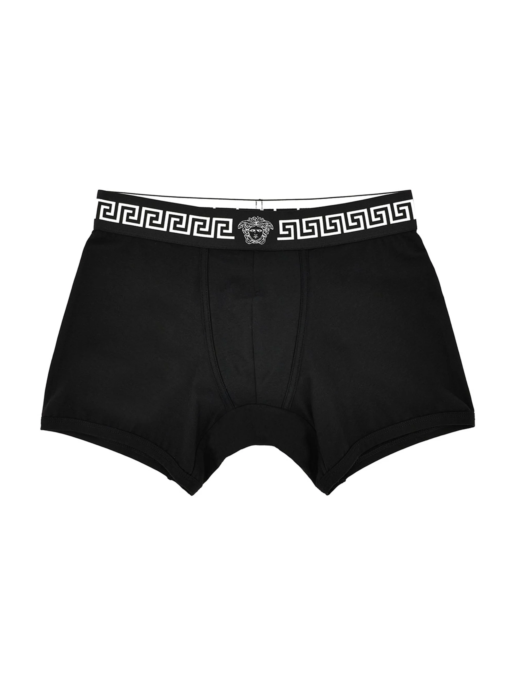 Men's Greca Medusa-Head Jersey Boxer Brief - Black - 1
