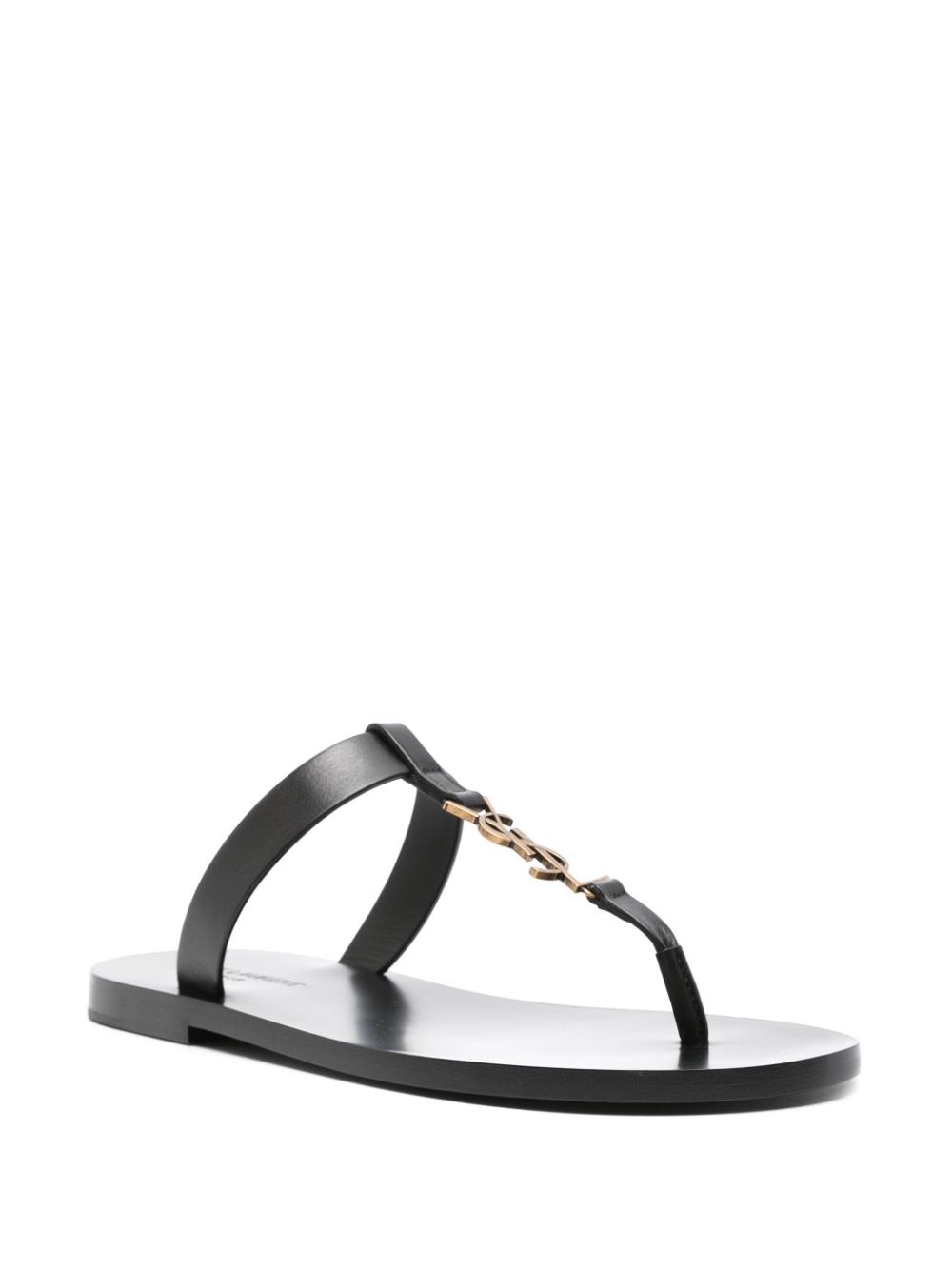 Cassandre logo-plaque leather sandals - 2