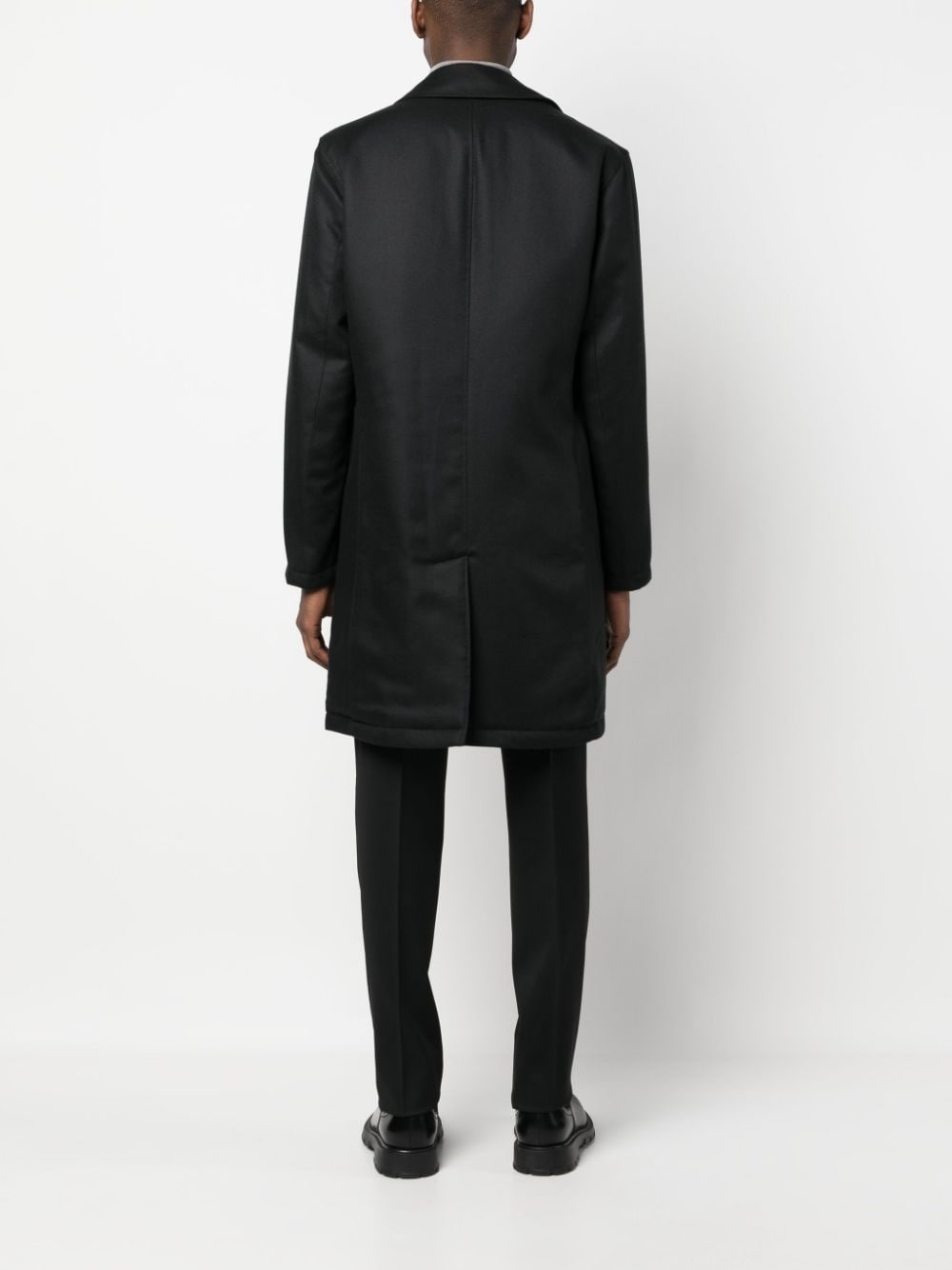 single-breasted wool coat - 4