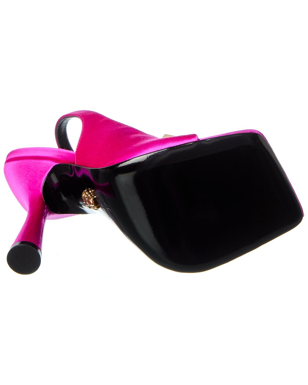 Versace Medusa Plaque Satin Slingback Sandal - 4