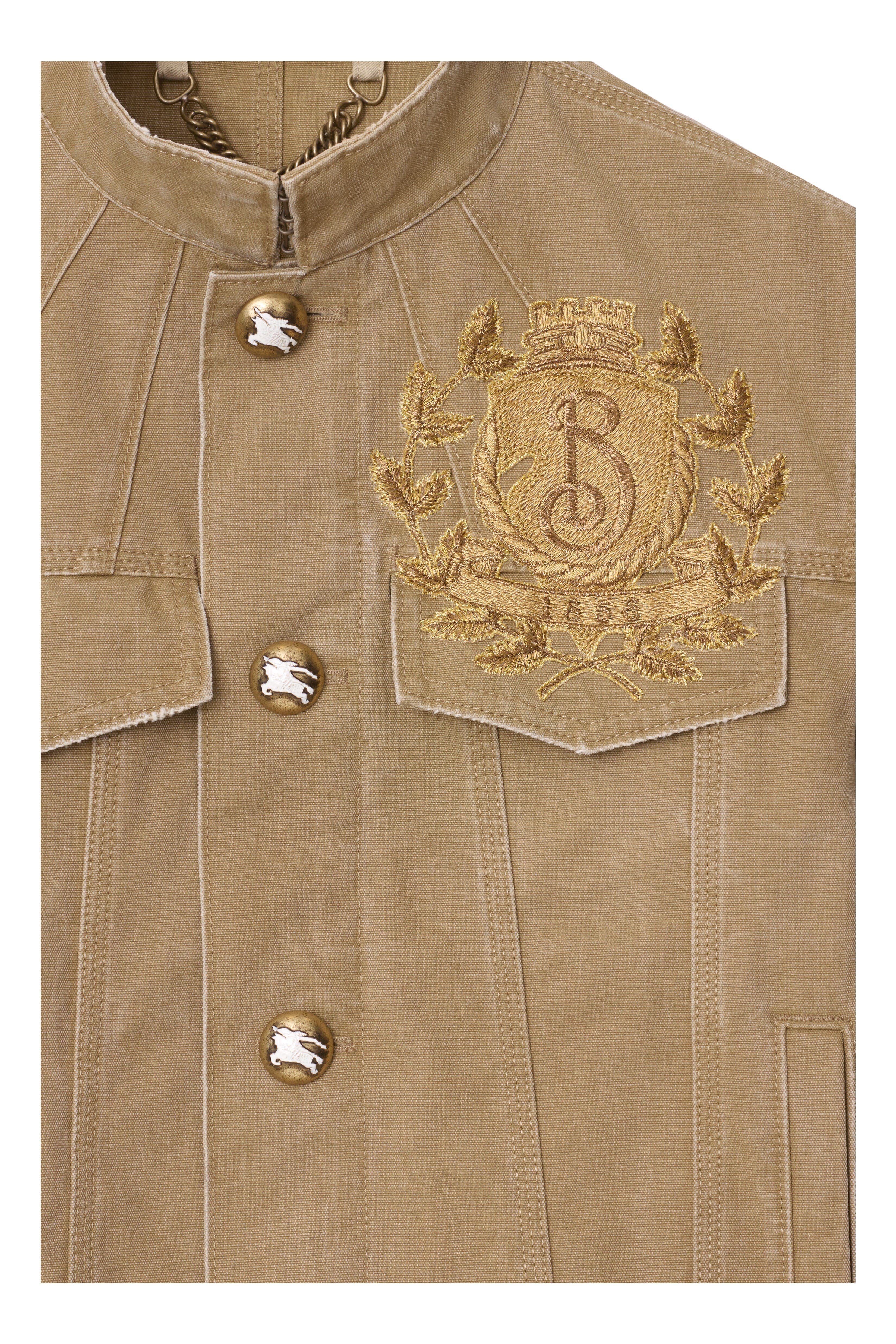 burberry B Crest Cotton Jacket in Walrus at Nordstrom - 5