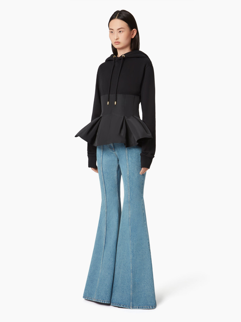 NINA RICCI HOODIE WITH CONTRASTING PEPLUM outlook