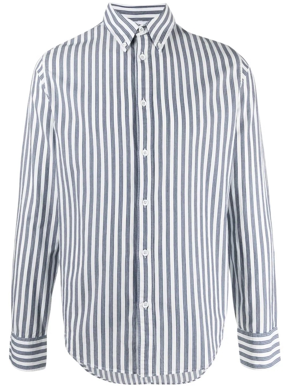 stripe-print cotton shirt - 1