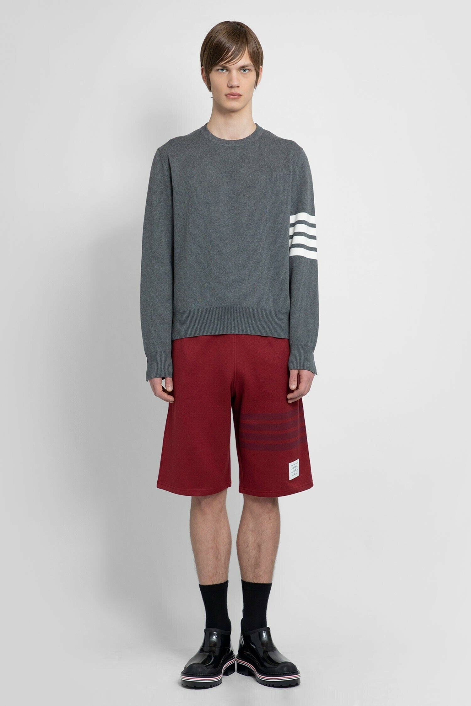 THOM BROWNE MAN GREY KNITWEAR - 3