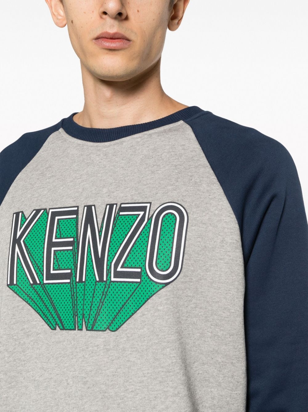 logo-print panelled sweatshirt - 5