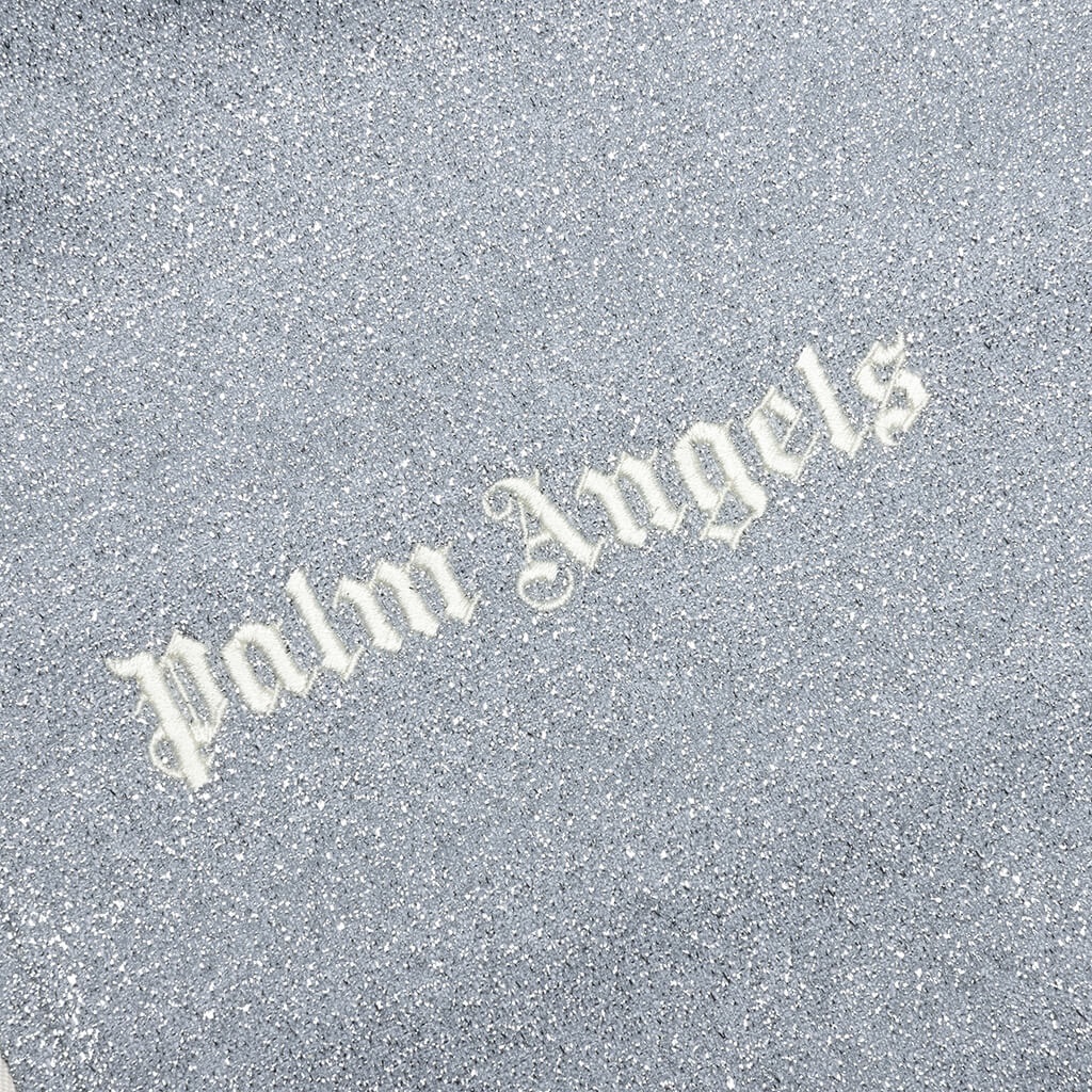 PALM ANGELS LUREX TRACK JACKET - SILVER/OFF-WHITE - 3