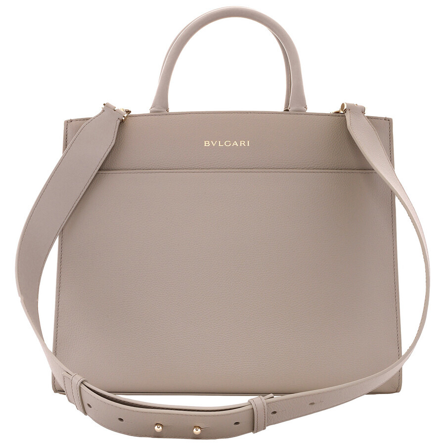 Bvlgari Leather Logo Embossed Tote Bag - 5