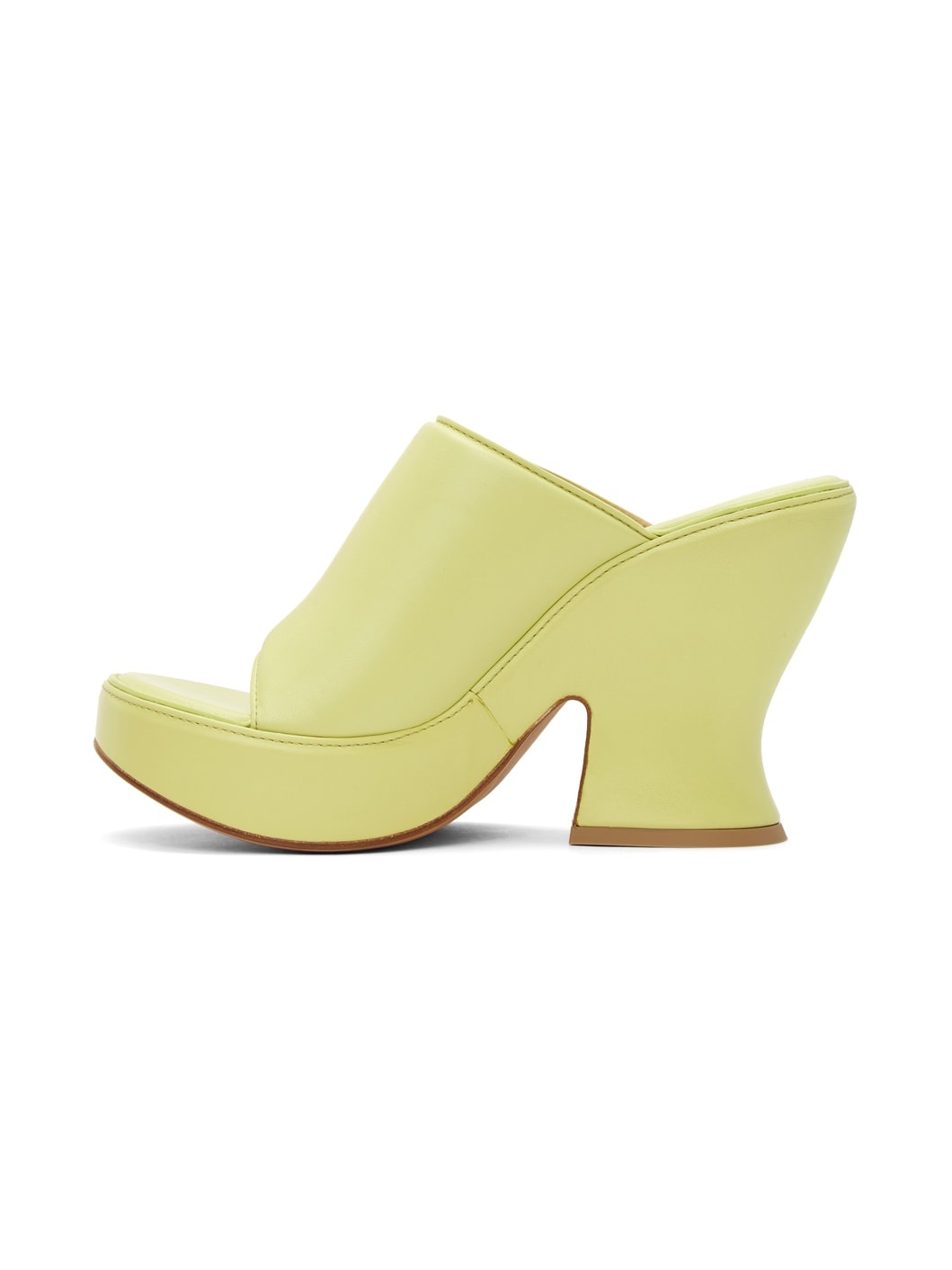 Green Wedge Heeled Sandals - 3