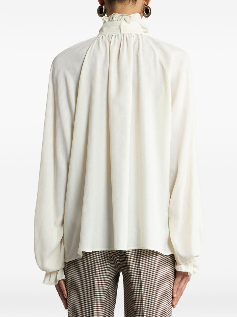 jacquard-scarf blouse 3