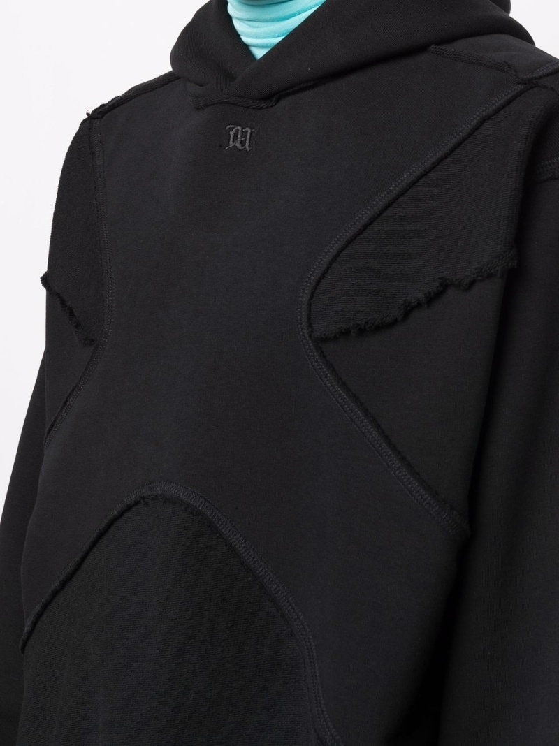 piped melange hoodie - 6