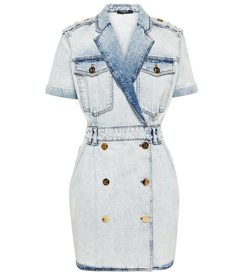 Wrap denim minidress 1