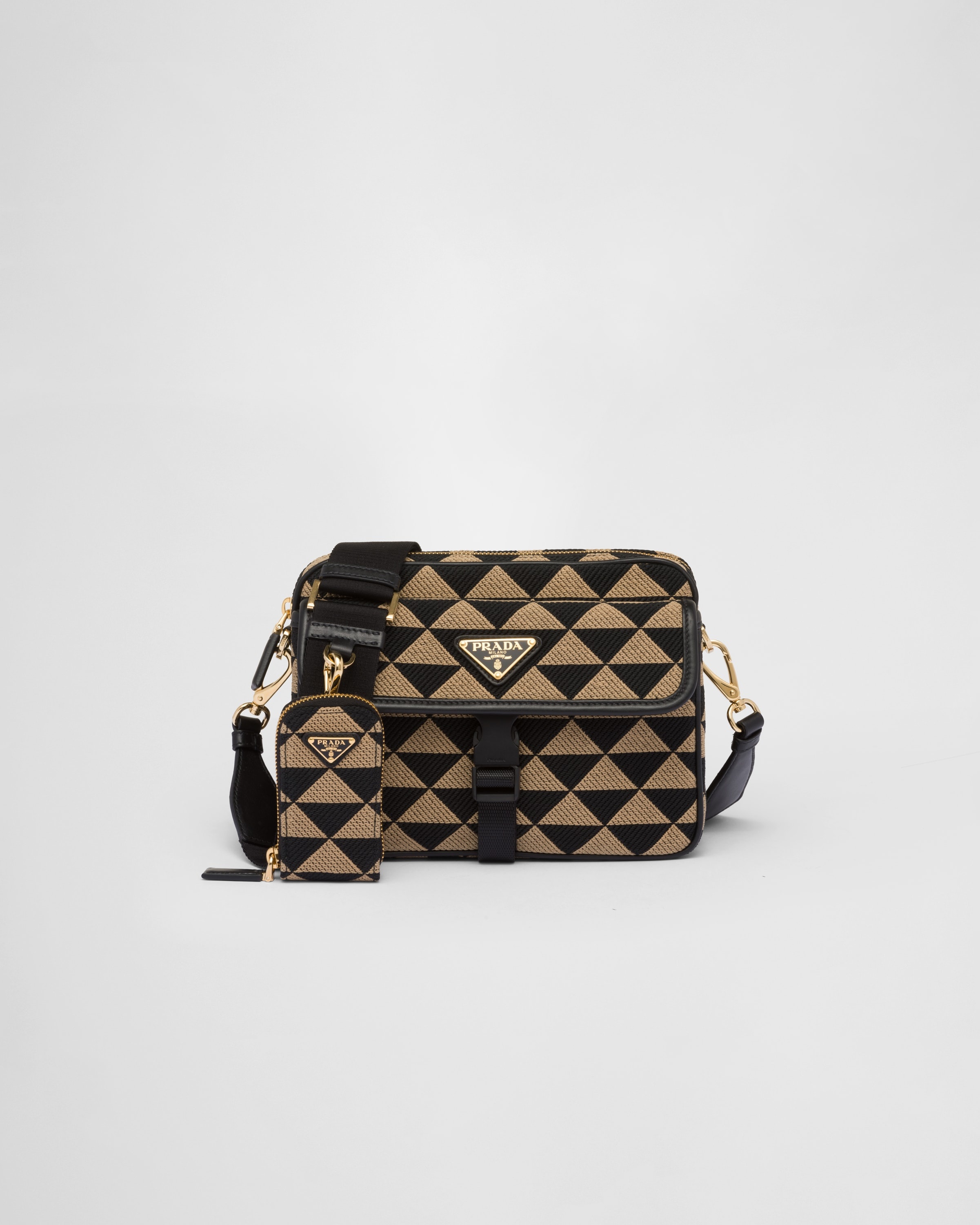 Prada Symbole embroidered fabric bag - 1