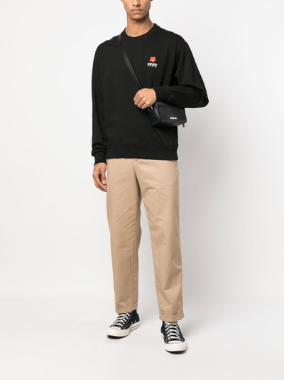KENZO logo-patch straight-leg trousers outlook