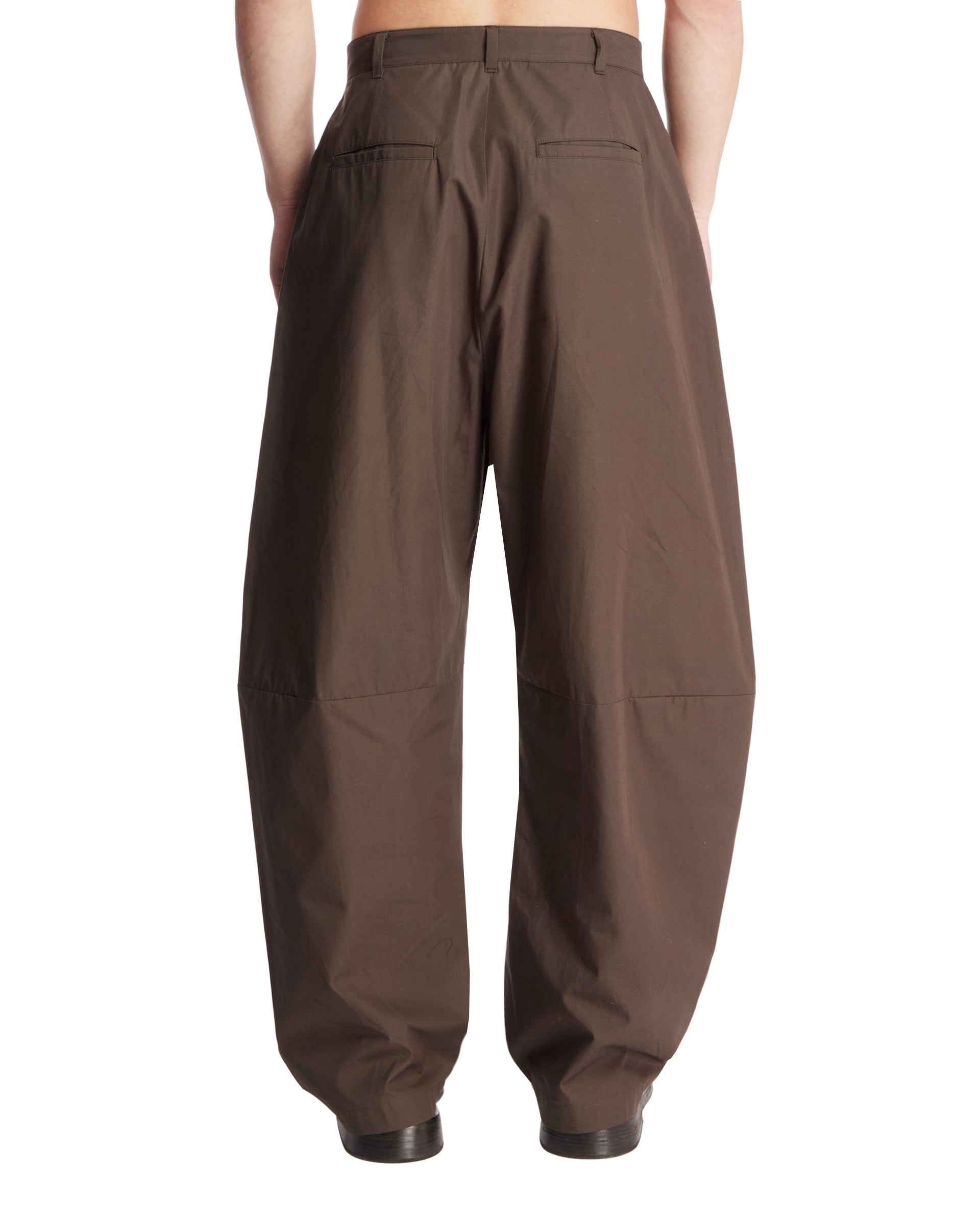 Brown Barrel Zip Trousers - 3