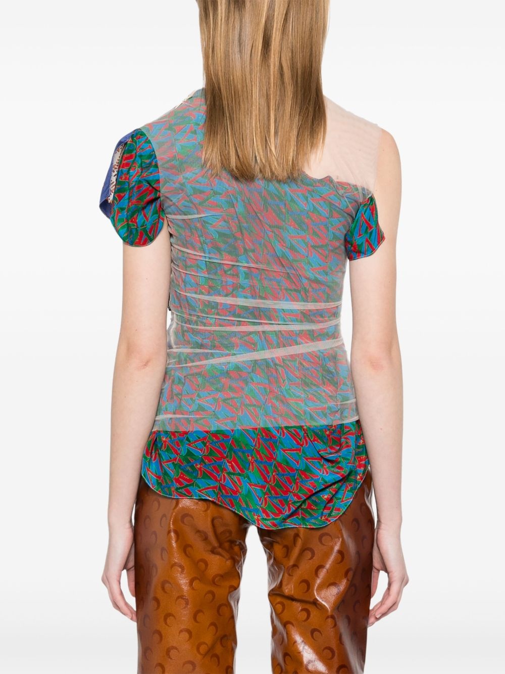 silk-scarves layered top - 4