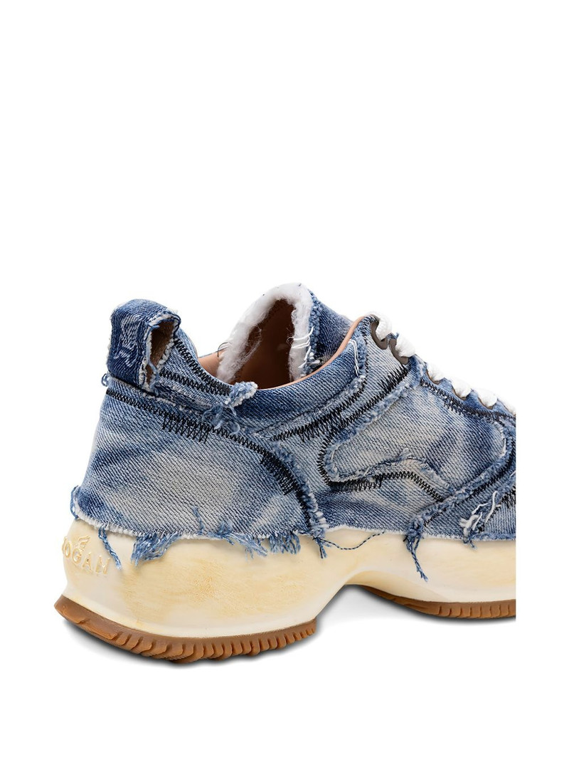 frayed denim platform sneakers 5