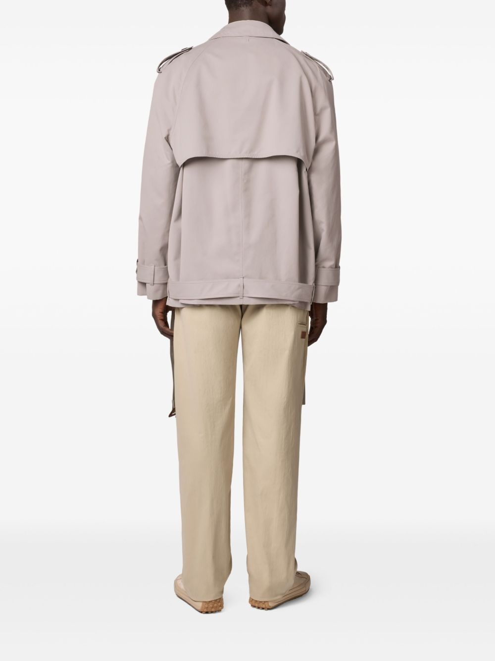 cotton trench jacket - 3