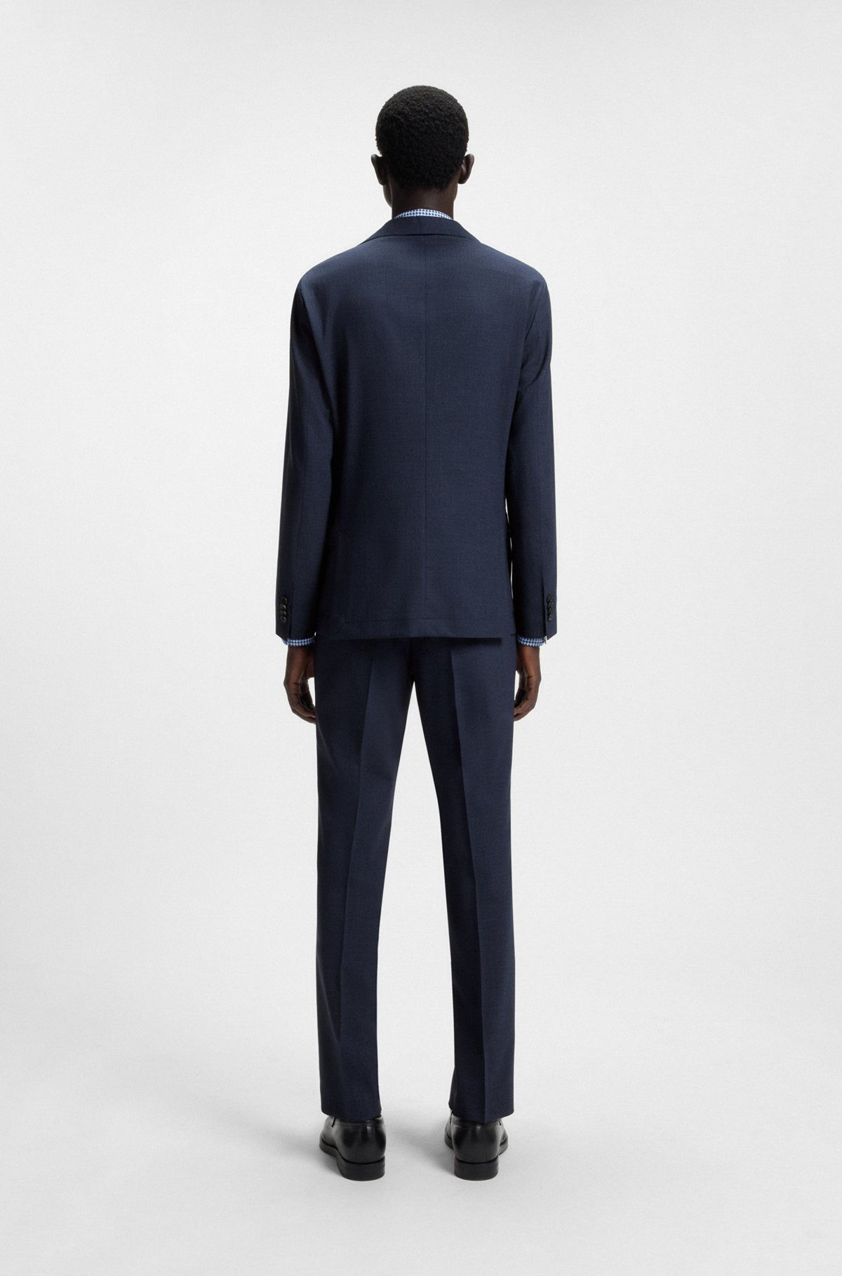 SLIM-FIT SUIT IN PATTERNED STRETCH WOOL - 3
