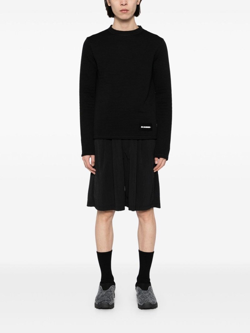 Jil Sander + texture long-sleeves T-shirt outlook