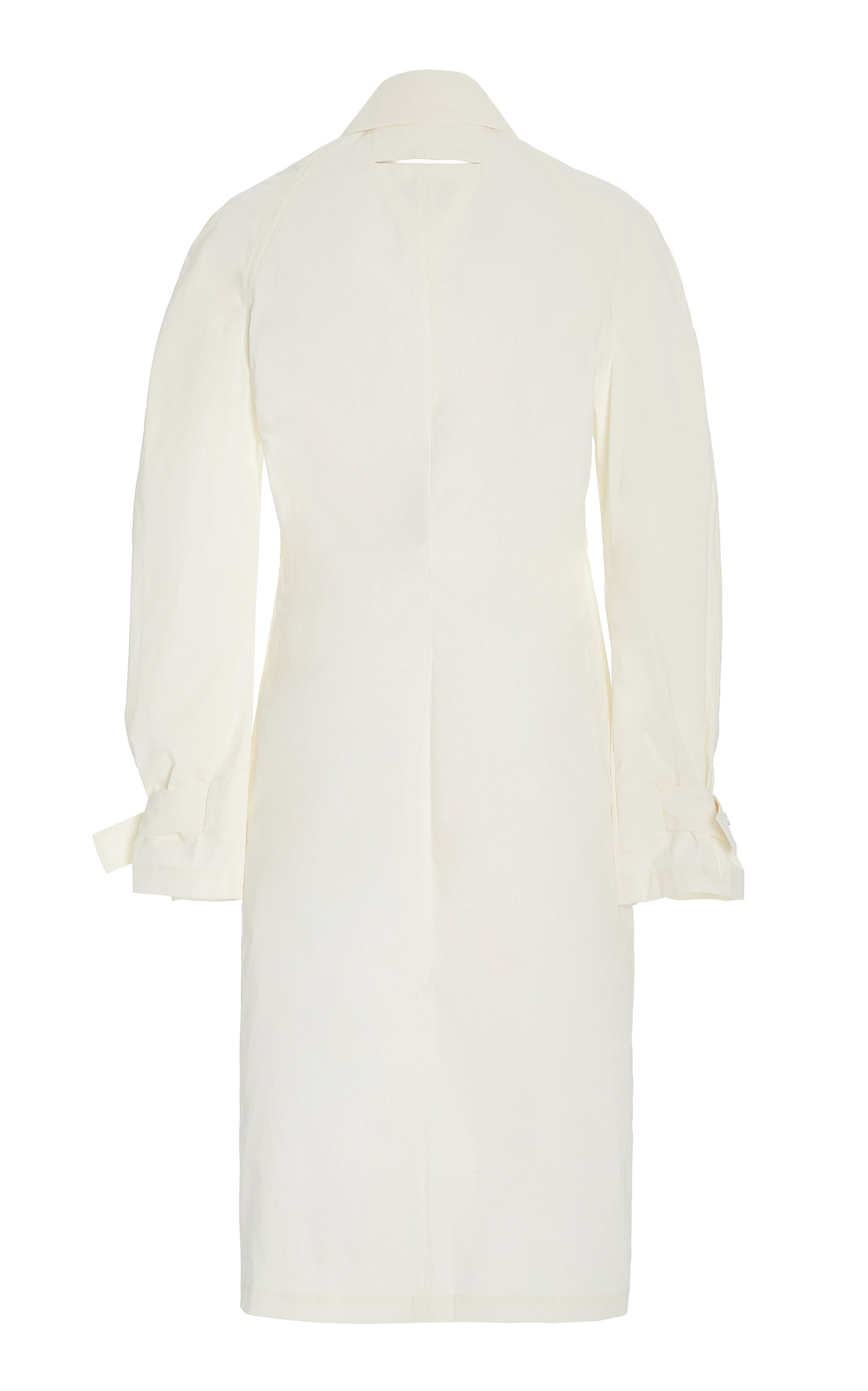 Cotton-Blend Midi Shirt Dress white - 3