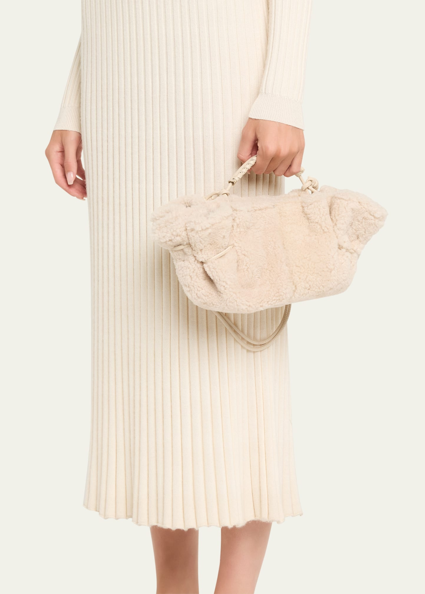 Arta Mini Shearling Top-Handle Bag - 2