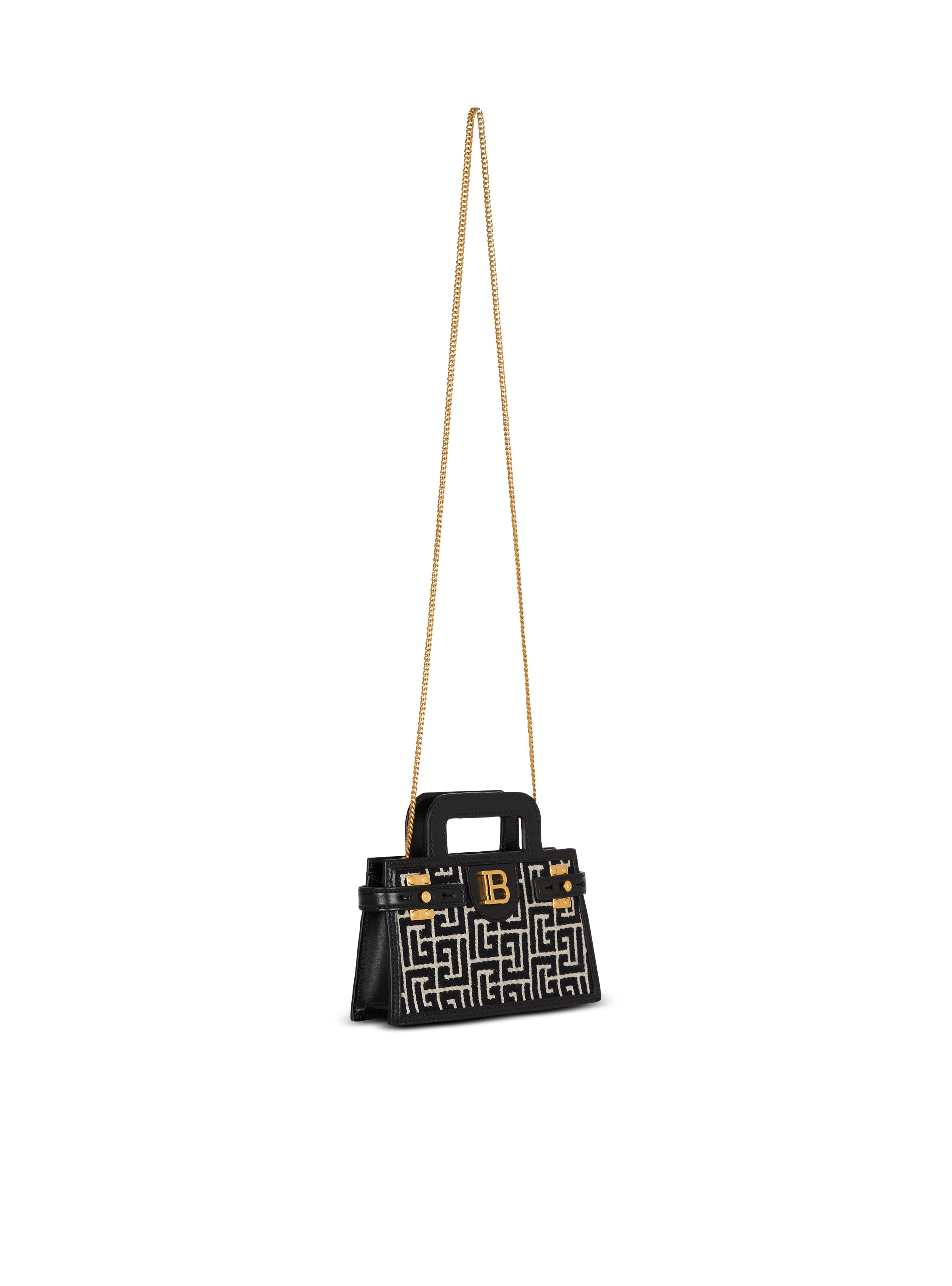 B-Buzz Small Top Handle monogrammed canvas and leather bag - 3