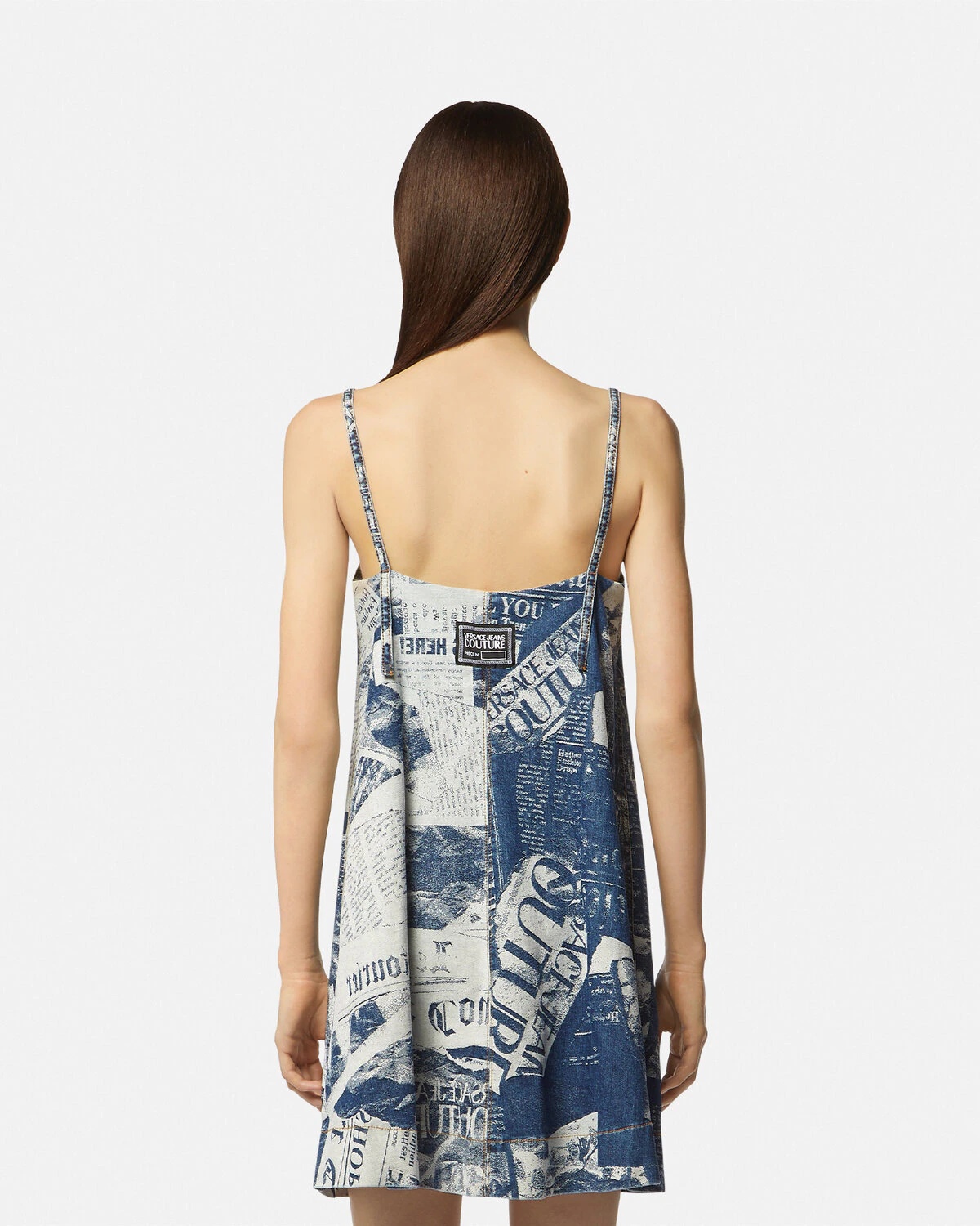 Magazine Denim Mini Dress - 5