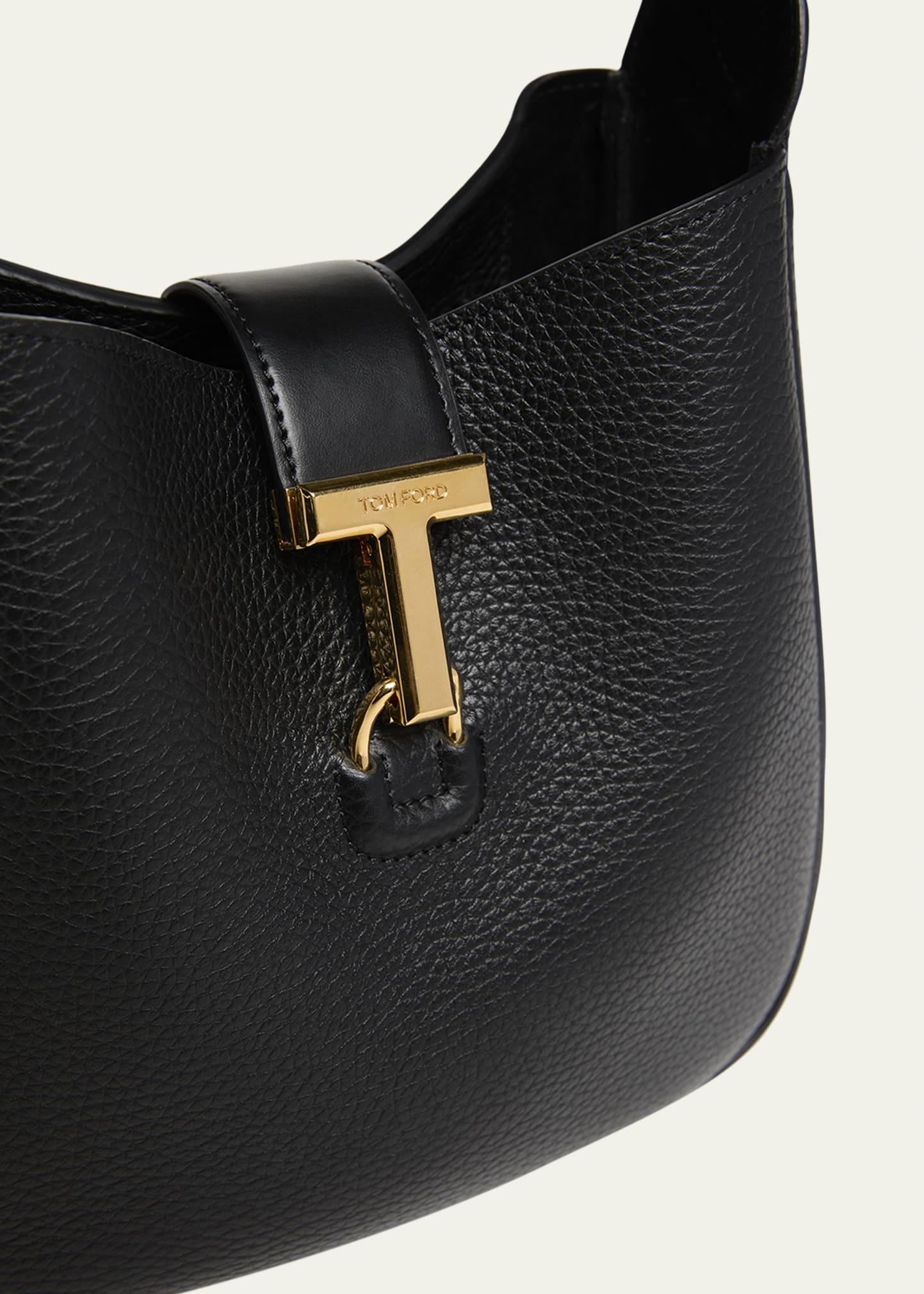 Monarch Small Hobo Bag in Grained Leather - 5