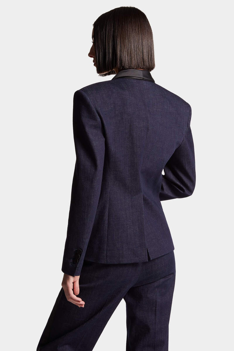 RINCE DENIM DEAN STATEMENT SHAWL JACKET 4