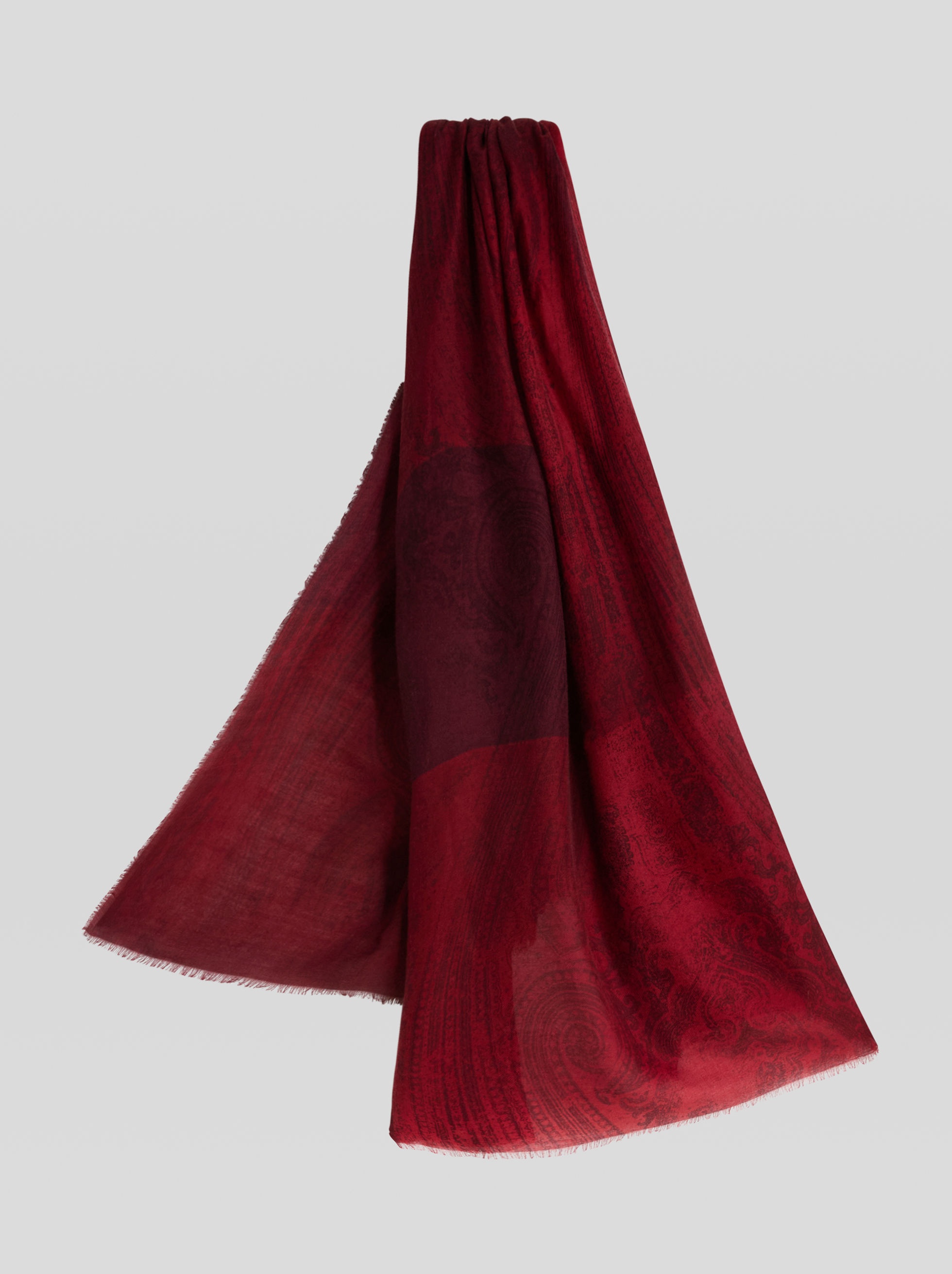SCARF WITH PAISLEY IMPRINT - 1