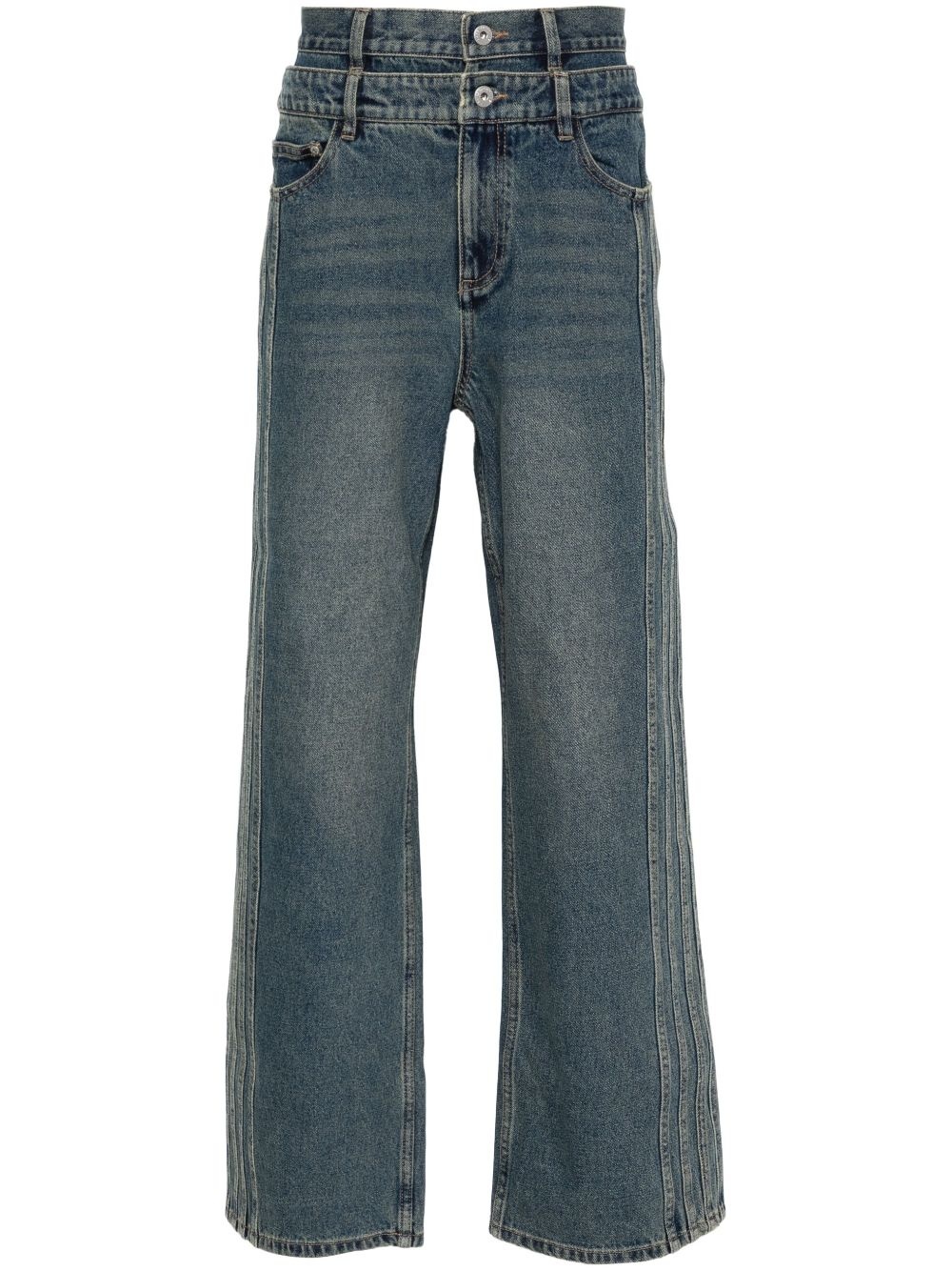 double-waist jeans - 1