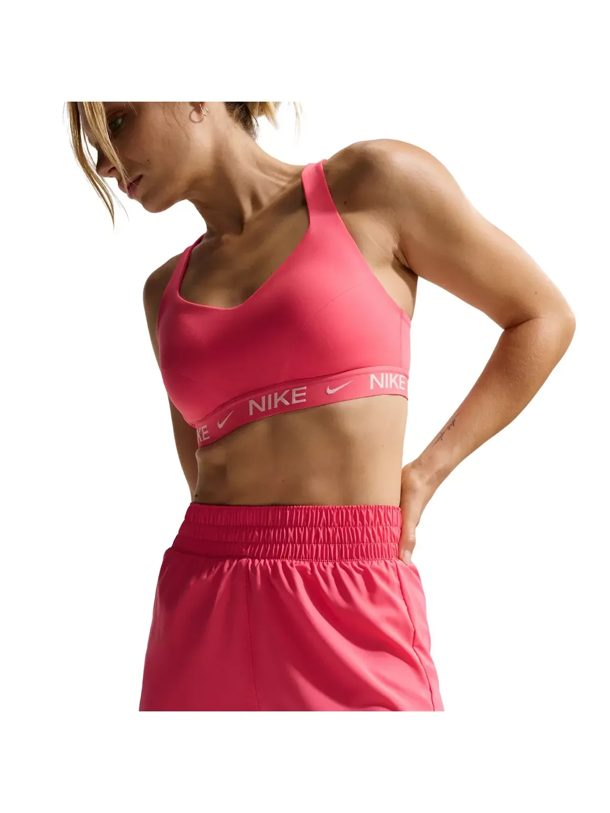 Women's One Dri-FIT High-Waisted 3" 2-in-1 Shorts -Coral - 1