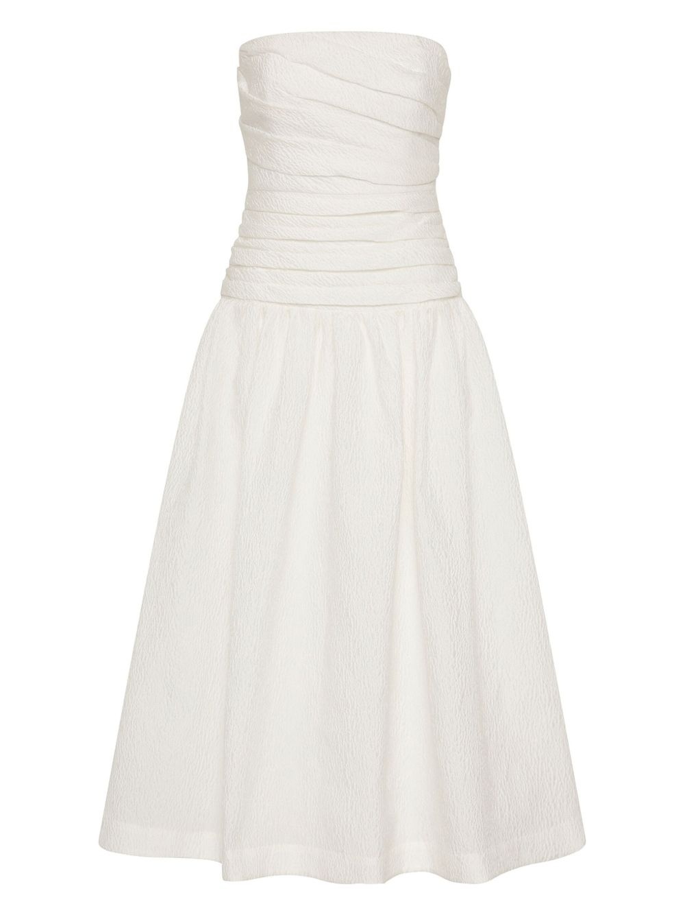 strapless ruched dress - 1