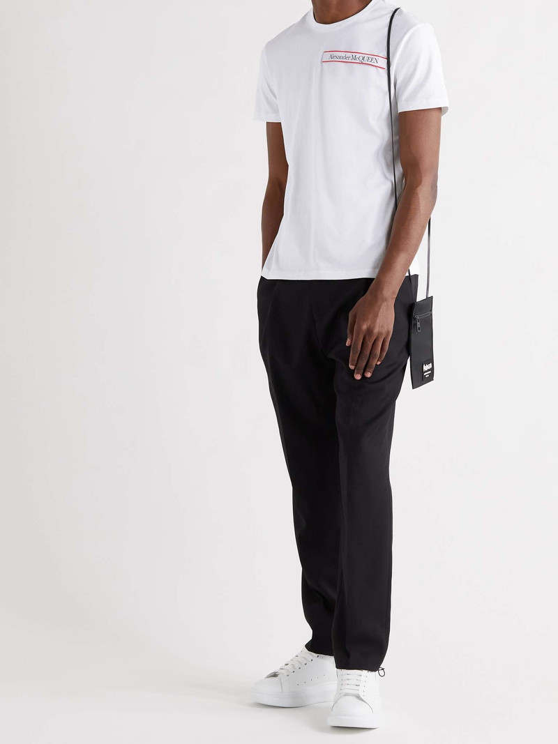 Alexander McQueen Logo Webbing-Trimmed Cotton-Jersey T-Shirt outlook