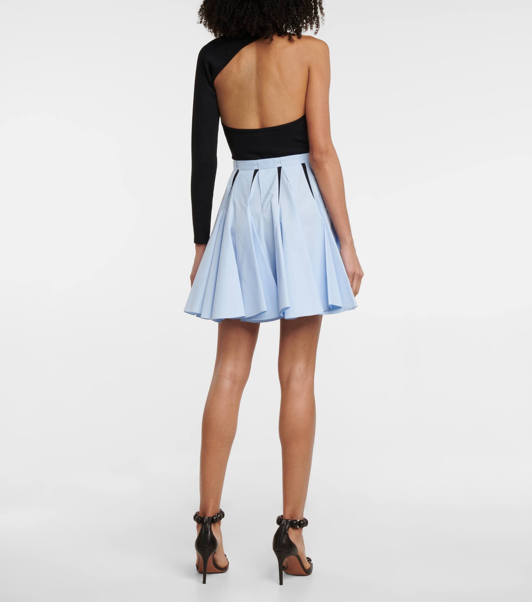 High-rise cutout cotton miniskirt - 3