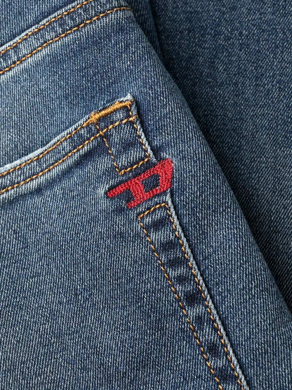 slim-cut washed jeans - 8