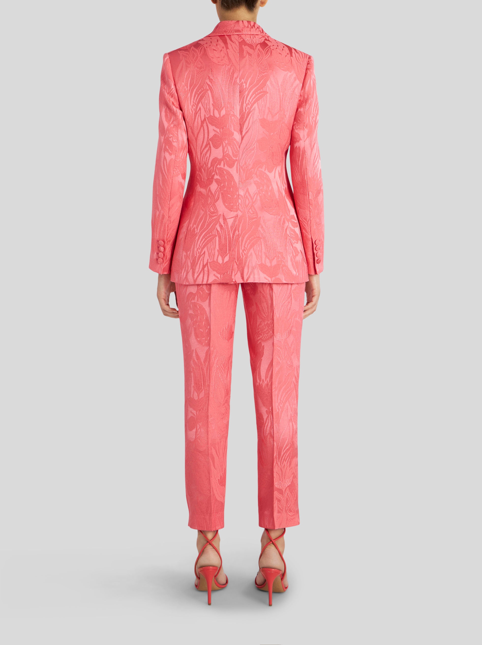 TAILORED JACQUARD FLOWER JACKET - 4
