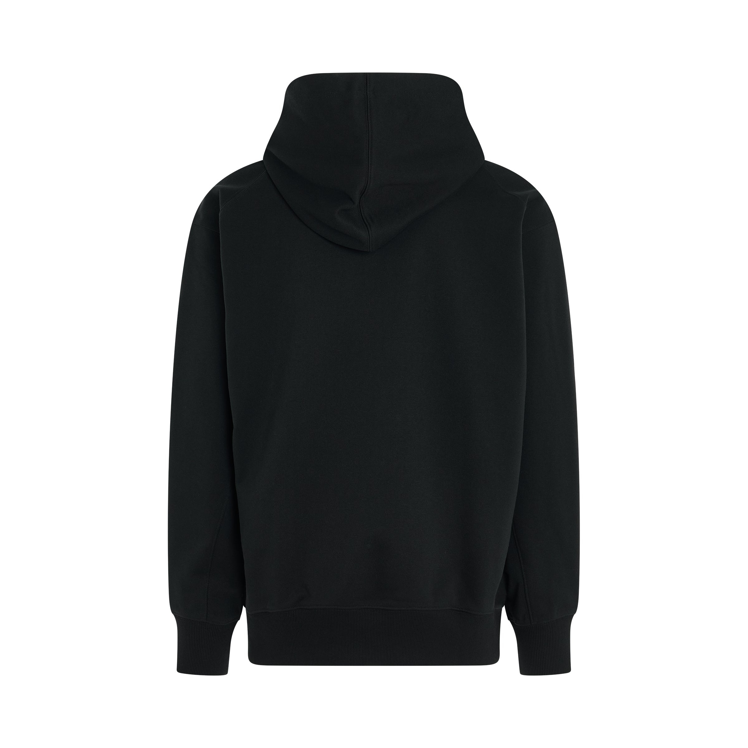 French Terry Basic Hoodie in Black - 4