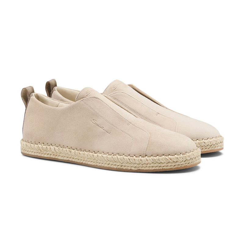 Men's beige suede espadrilles 3