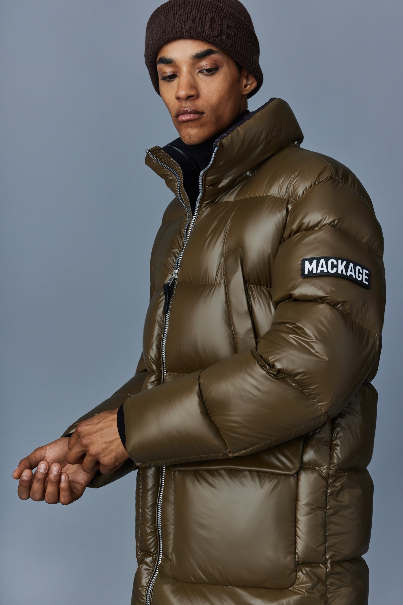 KENDRICK lustrous light down parka with hood - 6